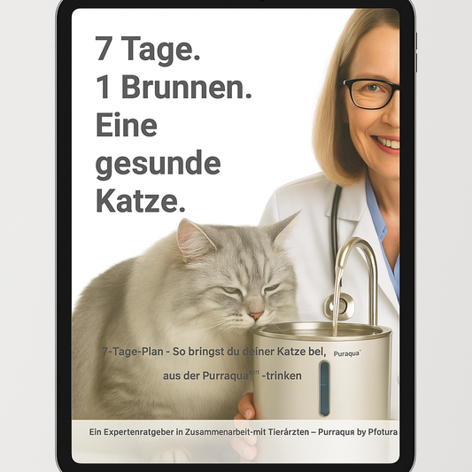 E-book : 7-Tage-Trinkplan für Katzen – mit Purraqua™ stressfrei zum Brunnen